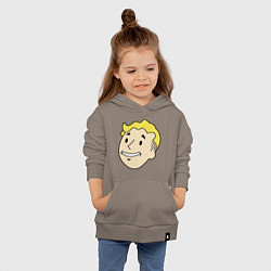 Толстовка детская хлопковая Vault boy head, цвет: утренний латте — фото 2