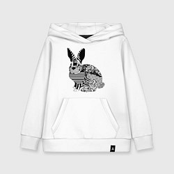 Детская толстовка-худи Rabbit in patterns