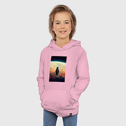 Толстовка детская хлопковая I want to be an astronaut, цвет: светло-розовый — фото 2