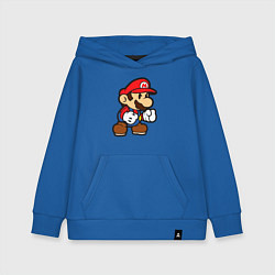 Толстовка детская хлопковая Классический Марио, цвет: синий