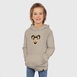 Толстовка детская хлопковая Messi goat, цвет: миндальный — фото 2
