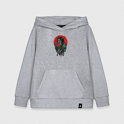 Толстовка детская хлопковая Робот-самурай, цвет: меланж
