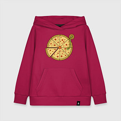 Толстовка детская хлопковая Vinyl pizza, цвет: маджента