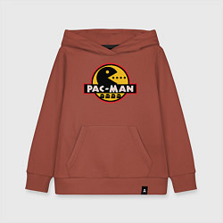 Толстовка детская хлопковая Pac-man game, цвет: кирпичный