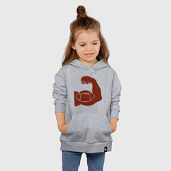 Толстовка детская хлопковая Сила регби, цвет: меланж — фото 2