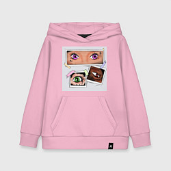 Толстовка детская хлопковая Глаза в глаза, цвет: светло-розовый