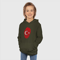 Толстовка детская хлопковая Отпечаток Турции, цвет: хаки — фото 2