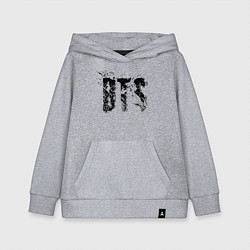 Толстовка детская хлопковая BTS logo, цвет: меланж