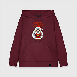 Толстовка детская хлопковая Christmas Mario, цвет: меланж-бордовый