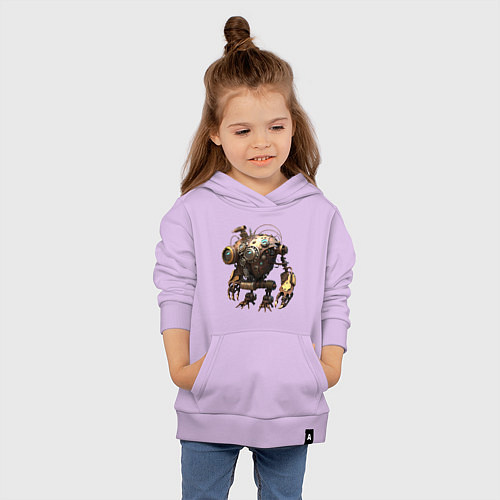 Детская толстовка-худи Фантастический робот / Лаванда – фото 4