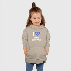 Толстовка детская хлопковая I love big bang, цвет: миндальный — фото 2