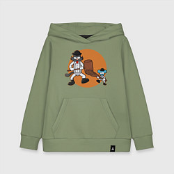 Толстовка детская хлопковая Шоу Щекотки и Царапки, цвет: авокадо