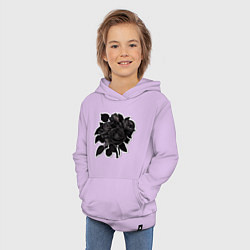 Толстовка детская хлопковая Букет и черные розы, цвет: лаванда — фото 2