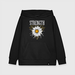 Толстовка детская хлопковая Strength, цвет: черный