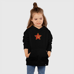 Толстовка детская хлопковая СССР звезда, цвет: черный — фото 2