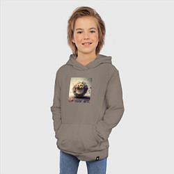 Толстовка детская хлопковая Жизнерадостный смайлик, цвет: утренний латте — фото 2