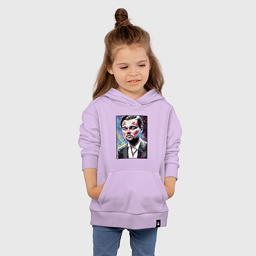 Детская толстовка-худи Леонардо Ди Каприо поп-арт / Лаванда – фото 4