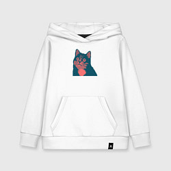 Детская толстовка-худи Vintage pixel cat