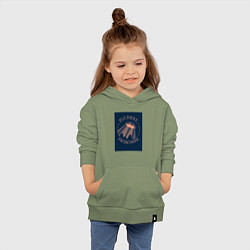 Толстовка детская хлопковая UFO, цвет: авокадо — фото 2