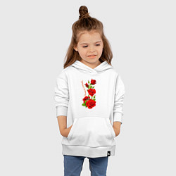 Толстовка детская хлопковая Прекрасная Эсмеральда - букет из роз, цвет: белый — фото 2