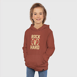 Толстовка детская хлопковая Хард-рок, цвет: кирпичный — фото 2