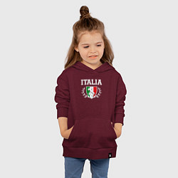 Толстовка детская хлопковая Italy map, цвет: меланж-бордовый — фото 2