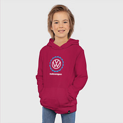 Толстовка детская хлопковая Volkswagen в стиле Top Gear, цвет: маджента — фото 2