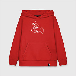 Толстовка детская хлопковая Человек-бензопила демон лисы, цвет: красный