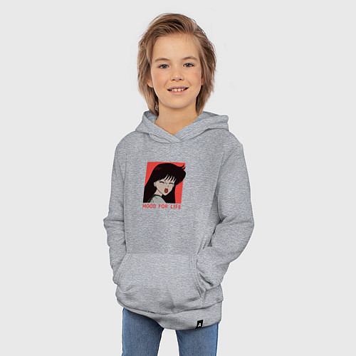 Детская толстовка-худи Рей Хино / Меланж – фото 3