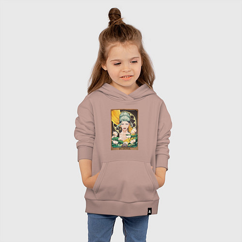 Детская толстовка-худи The Buddha Tarot Card / Пыльно-розовый – фото 4