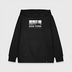 Толстовка детская хлопковая Нью-Йорк Сити, цвет: черный