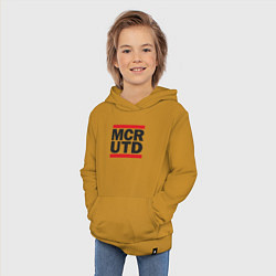 Толстовка детская хлопковая Run Manchester United, цвет: горчичный — фото 2