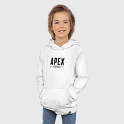 Толстовка детская хлопковая Apex Legends логотип, цвет: белый — фото 2