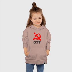 Толстовка детская хлопковая СССР стиль, цвет: пыльно-розовый — фото 2