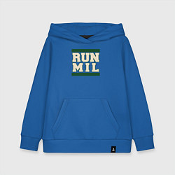 Толстовка детская хлопковая Run Milwaukee Bucks, цвет: синий