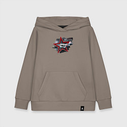 Толстовка детская хлопковая Як9 Самолет Победы, цвет: утренний латте