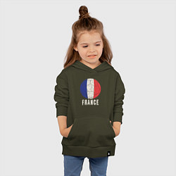 Толстовка детская хлопковая Футбол Франции, цвет: хаки — фото 2