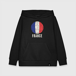 Толстовка детская хлопковая Футбол Франции, цвет: черный