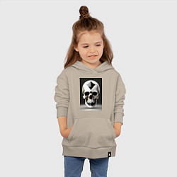 Толстовка детская хлопковая Черепушка, цвет: миндальный — фото 2