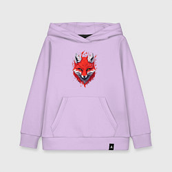 Толстовка детская хлопковая Лисий демон, цвет: лаванда