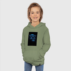 Толстовка детская хлопковая Взгляд в пустоту, цвет: авокадо — фото 2