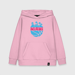 Толстовка детская хлопковая Miami city, цвет: светло-розовый