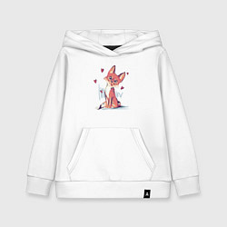 Толстовка детская хлопковая Лис кривляется, цвет: белый