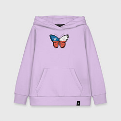Толстовка детская хлопковая Бабочка Чили, цвет: лаванда