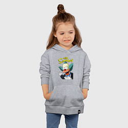 Толстовка детская хлопковая Krusty the clown, цвет: меланж — фото 2