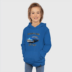 Толстовка детская хлопковая Классический автомобиль Classic american car Buick, цвет: синий — фото 2