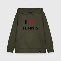 Детская толстовка-худи I Love Tennis