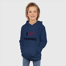 Толстовка детская хлопковая I Love Tennis, цвет: тёмно-синий — фото 2