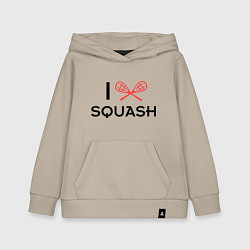 Толстовка детская хлопковая I Love Squash, цвет: миндальный