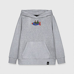 Толстовка детская хлопковая Ким Чен Ын и Биг Смоук, цвет: меланж